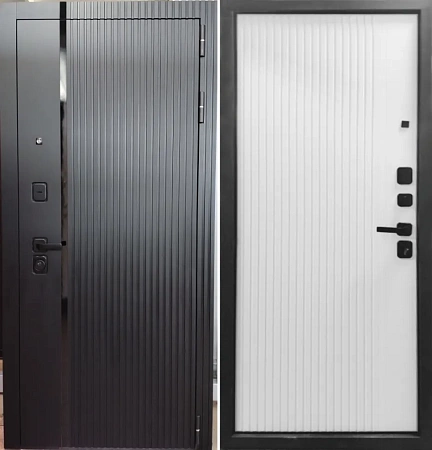 Входная дверь ДМ URBAN "3К УРБАН" Черная шагрень / Гелато