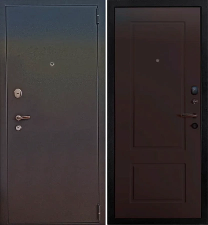 Входная дверь ДМ URBAN &quot;3К Классика&quot; Серебро на черном / Венге